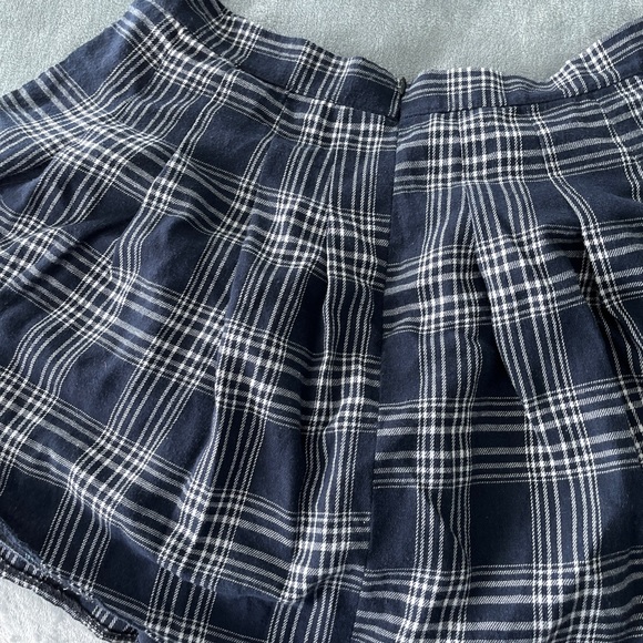 SHEIN Dresses & Skirts - SHEIN blue and white plaid shirt. High waisted and super cute. Good condition.